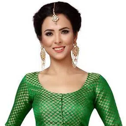 studio shringaar Floral Woven Front-Open Blouse-picture-25