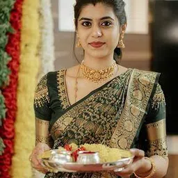 anjaneya sarees Women Zari Woven Banarasi Saree-picture-13