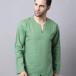 even Micro Print Short Kurta-picture-49