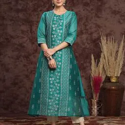 juniper Floral Print Straight Kurta-picture-28