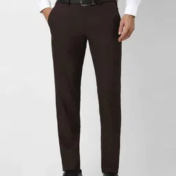 van heusen Men Slim Fit Flat Front Trousers image 1