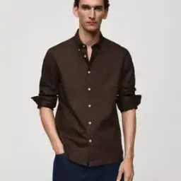 mischief monkey Men Shirt with Button-down Collar-picture-42