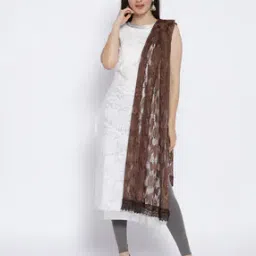 weavers villa Dupatta with Lace Detail-picture-30