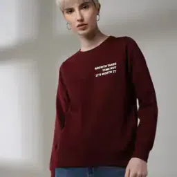 Women Regular Fit Crew-Neck Sweatshirt-image-44