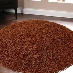 saral home Shaggy Round Anti Skid Bathmat-picture-44