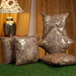 hosta homes Pack of 5 Embellished Square Cushions Covers-picture-22