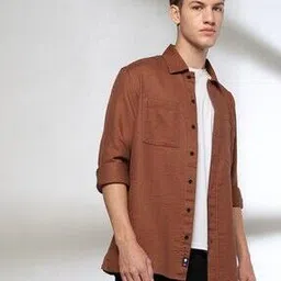 netplay Men Regular Fit Shacket with Patch Pockets-picture-39