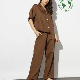 proearth by azorte Linen Blend Elasticated Trousers image 1