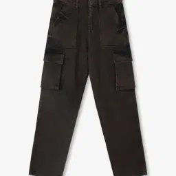 yb dnmx Boys Lightly Washed Straight Cargo Jeans image 1