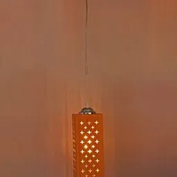 Afast Engraved Wood Designer Pendant Hanging Ceiling Lamp/ Light, Yellow Hanging Lights-picture-18