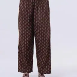 tjori Women Block Print Pants with Elasticated Waist-picture-33