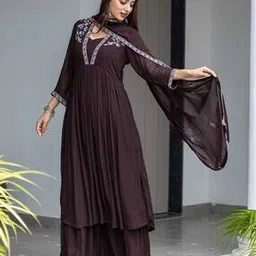 svaraa Women Embroidered Flared Kurta Set-picture-46