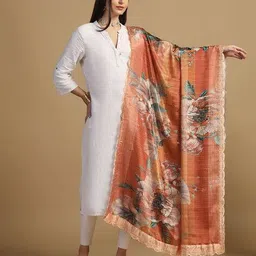 svaraa Women Art Silk Dupatta image 1