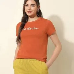 u.s. polo assn. Women Typographic Print Crew-Neck T-Shirt-picture-13