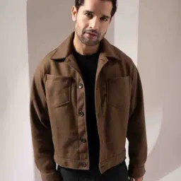 perch Men Boxy Fit Jacket with Button Closure image 1