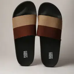 Colourblock Slides with Brand Print-image-7