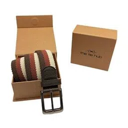 the tie hub Striped Belt with Tang-Buckle Closure-picture-38