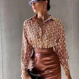 Women Regular Fit Micro Print Shirt-image-41