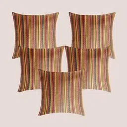 molcha by babita singh Set of 5 Printed Cushion Covers 16" x 16"-picture-49