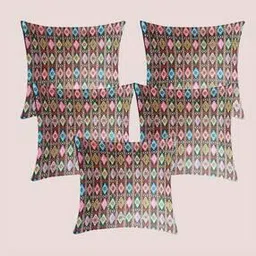 molcha by babita singh Set of 5 Printed Cushion Covers 16" x 16"-picture-31