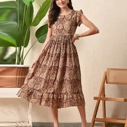 deckedup Women Printed Fit & Flare Dress-picture-49