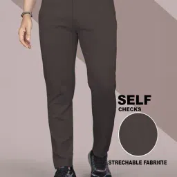 indiclub Men Mid-Rise Relaxed Fit Flat-Front Trousers image 1