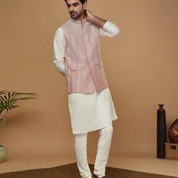 kisah Men Embellished Regular Fit Nehru Jacket-picture-44