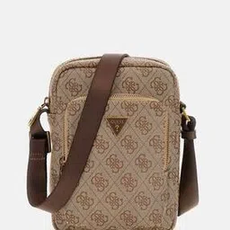guess Logo Print Shoulder Bag with Adjustable Strap-picture-31