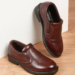 teakwood leathers Boys Round-Toe Slip-On Loafers image 1