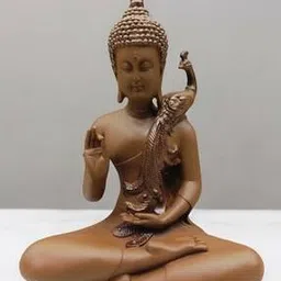 sankalan creations Polyresin Peacock Buddha-picture-34