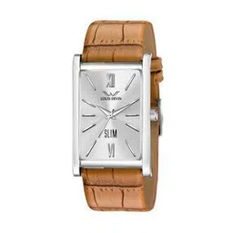 Men LD-WT052-SLV-BRW Rectangle Shape Analogue Watch-image-98