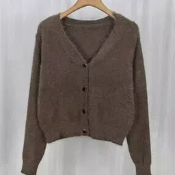 divawalk Women Heathered V-neck Cardigan-picture-45