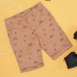 pantaloons junior Boys Graphic Print Mid-Rise Regular Fit Shorts image 1