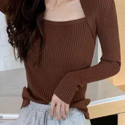 Women Ribbed Slim Fit Top-image-37