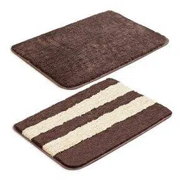 good homes Set of 2 1800 GSM Striped Anti-Slip Bath Mats 23" x 15"-picture-33