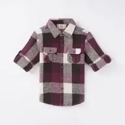 ed-a-mamma Sustainable Checked Cotton Shirt-picture-21