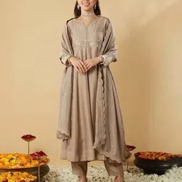 Women Embroidery Anarkali Kurta Set with Dupatta-image-68