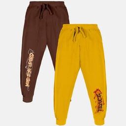 kiddopanti Boys Pack of 2 Joggers with Elasticated Drawstring Waist-picture-7