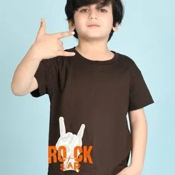 nusyl Boys Graphic Print Oversized Fit Crew-Neck T-Shirt image 1