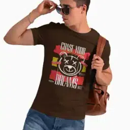 juxar Men Graphic Print Round-Neck Cotton T-Shirt-picture-27