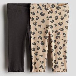 h&m Girls Pack of 2 Animal Print Leggings-picture-24