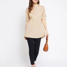 bitterlime Tunic with Band Collar-picture-33