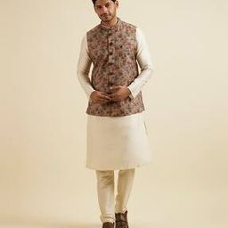 manyavar Men Embroidered Nehru Jacket with Button-Closure-picture-42