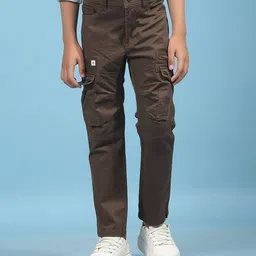 crimsoune club Boys Slim Fit Cargo Pants with Insert Pockets image 1