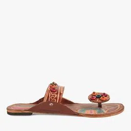 desicolour Embroidered Toe-Ring Flip-Flops-picture-25