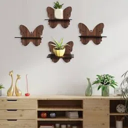 random Butterfly Wall Hanging Laminated Wood Planter Stand-picture-52