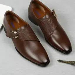 kosher Men Snake-Embossed Monks with Buckle Fastening-picture-46