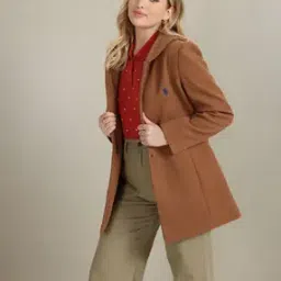 Heathered Longline Hooded Jacket-image-26