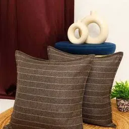 the conversion Set of 2 Striped Cushion Covers 24" x 24"-picture-25