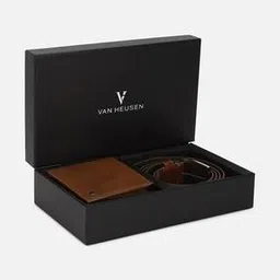 van heusen Men Genuine Leather Belt & Wallet Set-picture-26